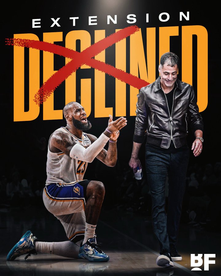 美记：詹姆斯想跟湖人提前续约 但湖人对此没有兴趣